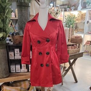 XOXO Stylish Red Double-Breasted Coat